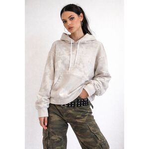 COTTON CITIZEN White Tie Dye Pullover Hoodie Top  Women's size XS